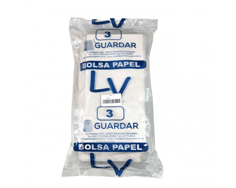 BOLSAS DE PAPEL SULFITO Nº 3 (X100)