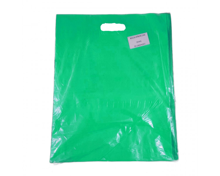 BOLSA TROQUEL AD ECO LISA 35X45 VERDE (X50)