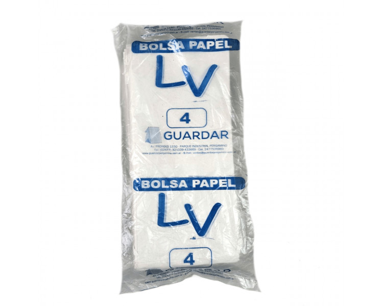 BOLSAS DE PAPEL SULFITO Nº 4 (X100)