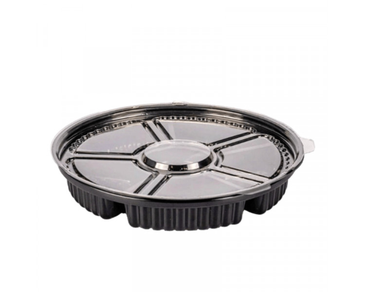 DARNEL BANDEJA BASE NEGRA TAPA REDONDA C/5 DIV P/PICADA- 0051VAR00013