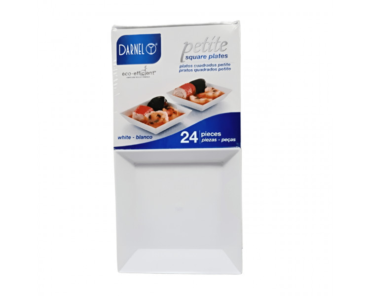PLATO CUADRADO PETITE BLANCO DARNEL (X24U.)