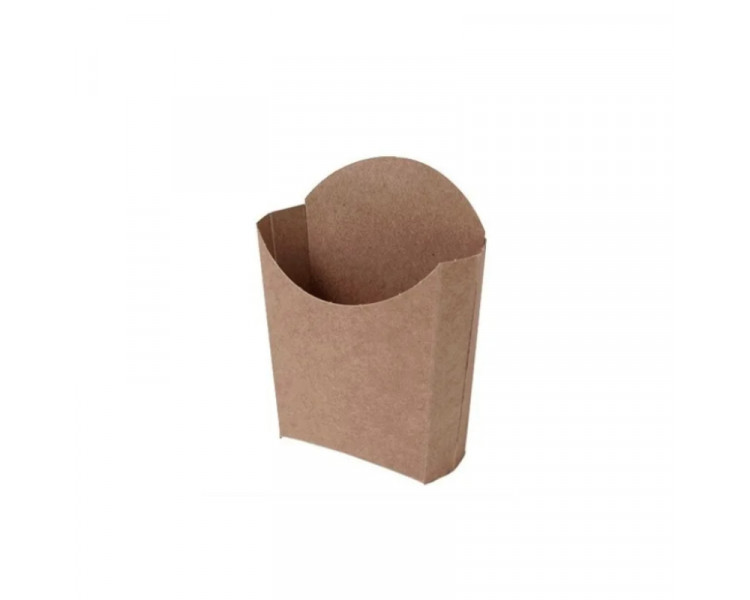 PORTA PAPAS FRITAS CARTULINA  MEDIANO KRAFT (X1)
