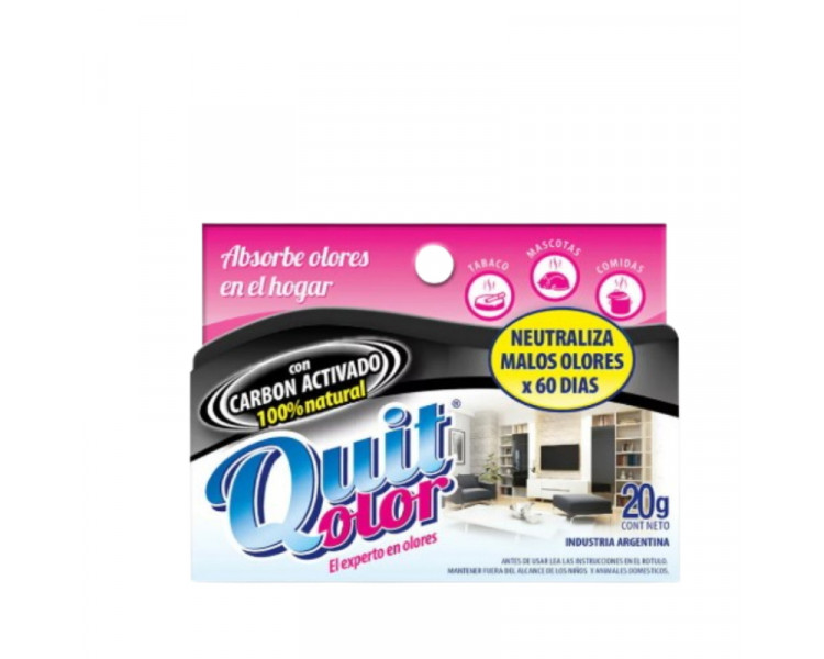 QUITOLOR CON CARBON ACTIVO PARA AMBIENTES X 20 GRS.-2585