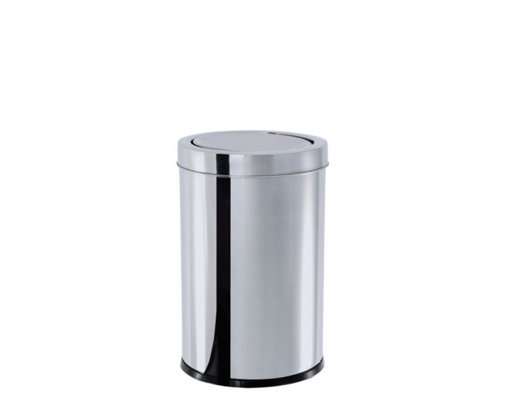 CESTO C/PEDAL ACERO INOX.20LTS. NEGRO/BRINOX