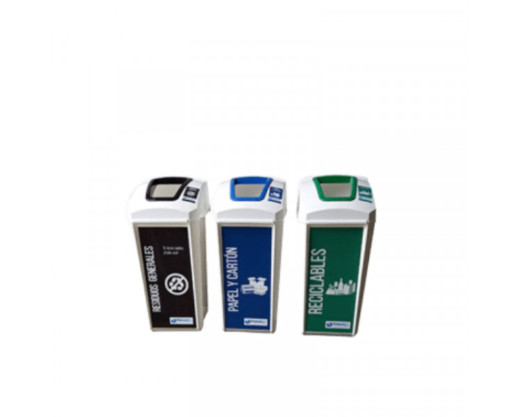 CESTO RECICLAJE CUSTOM X60L TH BOCA ANCHA COL AZUL