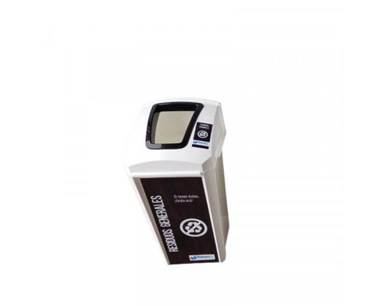 CESTO RECICLAJE CUSTOM X60L TH BOCA ANCHA COL NEGR