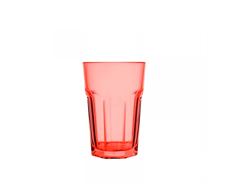 VASO FACETADO SLIM 330CC ROJO OSC (X1)