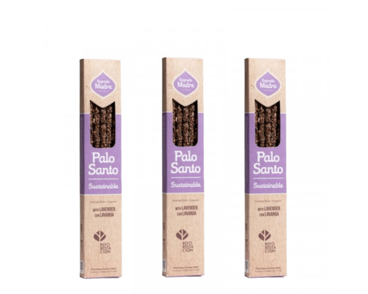 SAHUMERIOS SAGRADA MADRE ECO PALO SANTO C/LAVANDA X8U - 604