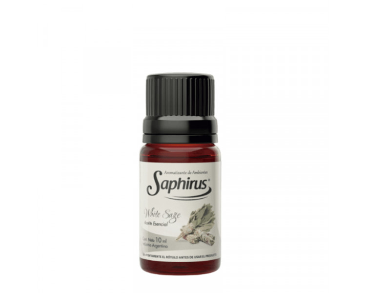 AROMATIZANTE ACEITE P/HORNILLO WHITE SAGE SAPHIRUS 10ML. - 477