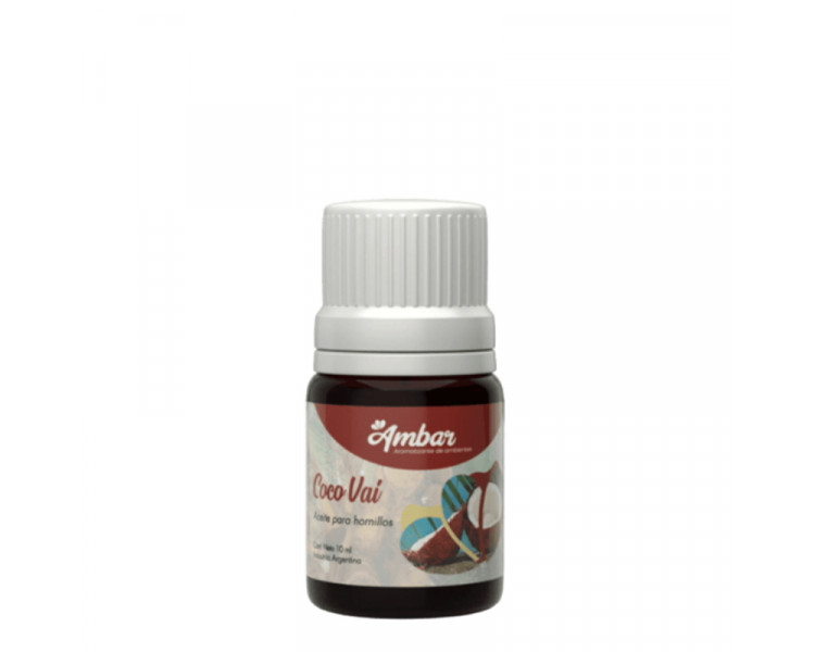 AROMATIZANTE ACEITE P/HORNILLO AMBAR COCO VAI 10ML. - 1167