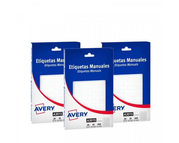 ETIQUETA AVERY COMERCIAL 3015 (16.7X24.7)  X840 U. - 019496-7