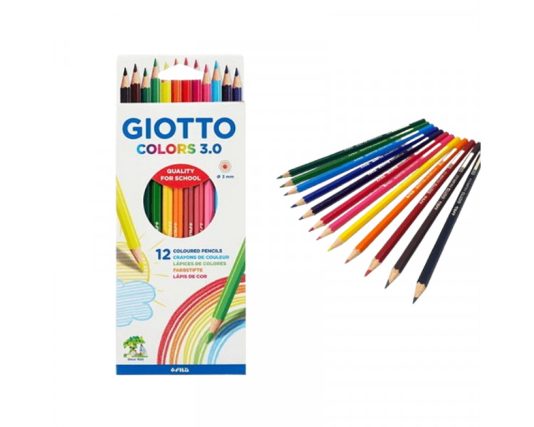 LAPICES DE COLOR GIOTTO COLORS 3.0 (X12) - 023827