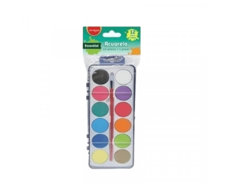 ACUARELA KEYROAD 12 COLORES + PINCEL - 022696