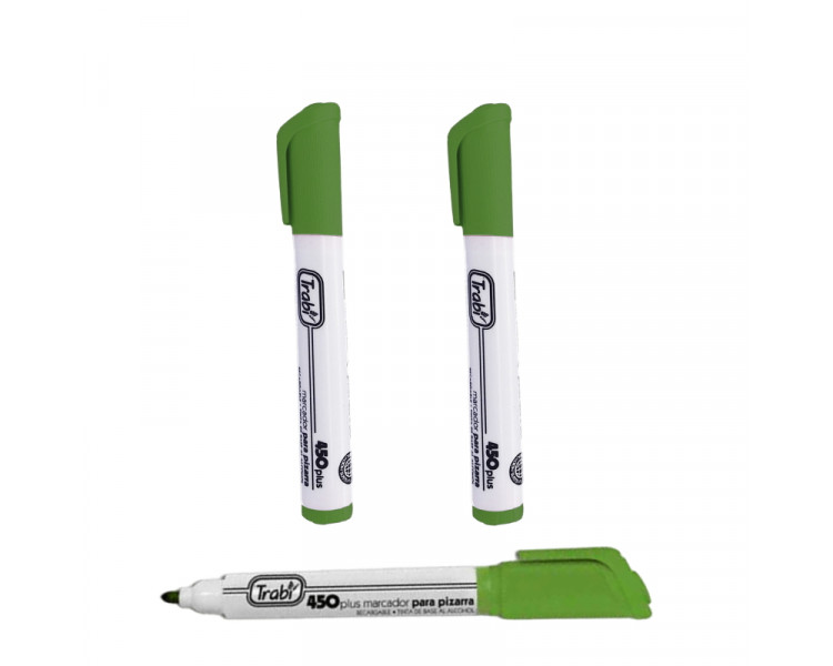 MARCADOR TRABI 450 PIZARRA BORRABLE VERDE CLARO (X1) - 019253-011