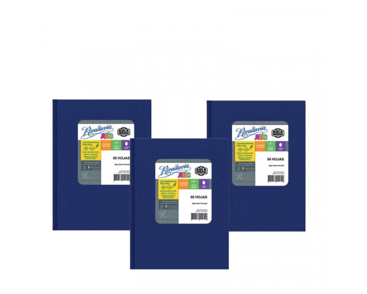 CUADERNO RIVADAVIA AULA UNI. T/D RAYADO AZUL X50 HJS - 023938-007