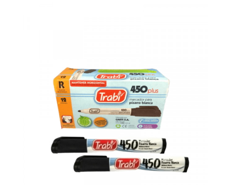 MARCADOR TRABI 450 PIZARRA BORRABLE NEGRO (X1) - 019253-001