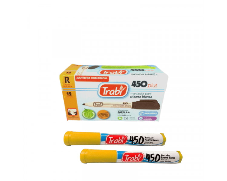 MARCADOR TRABI 450 PIZARRA BORRABLE AMARILLO (X1) - 019253-005