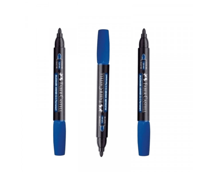 MARCADOR FABER 52 PERM. RED. AZUL (X1)-002409-003