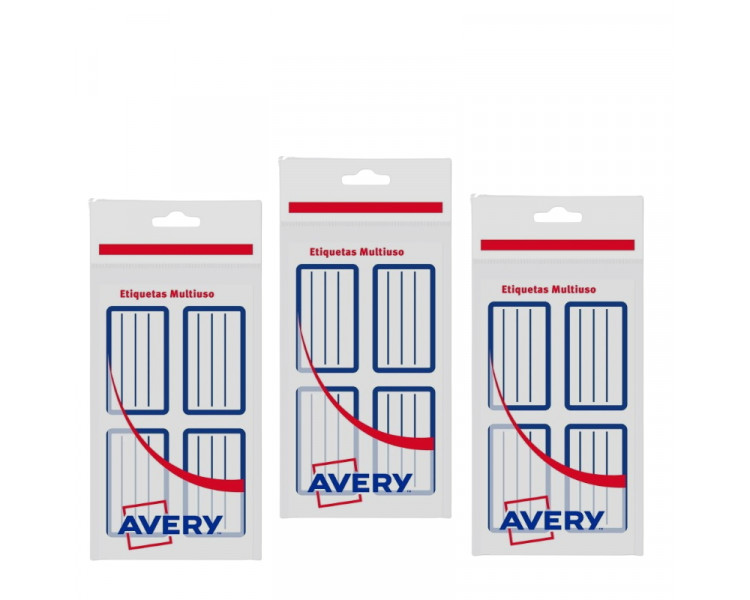 ETIQUETA ESCOLAR AVERY AZUL X 18U. - COD.007218