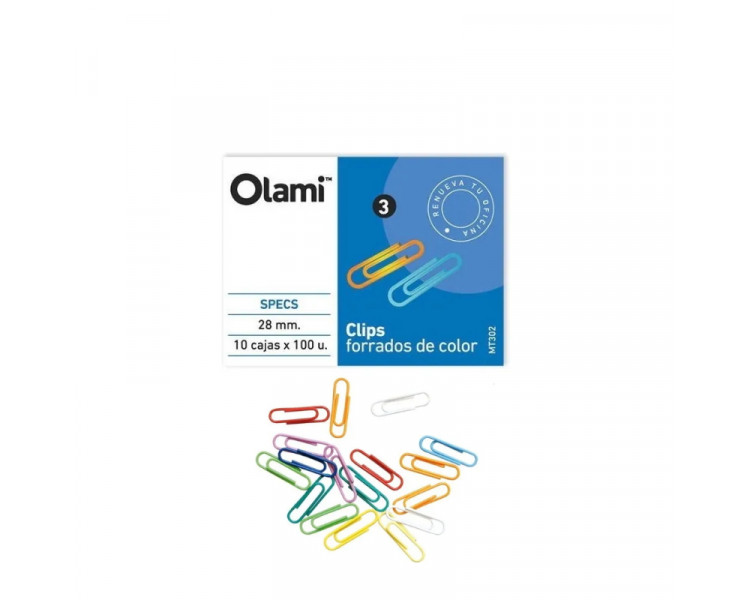 CLIPS OLAMI 28 MM FORRADO COLOR N°3 (X100)-015121