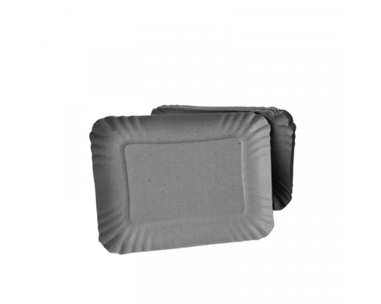 BANDEJA DE CARTON GRIS RECTANGULAR N°4 DPM (X100) - V4