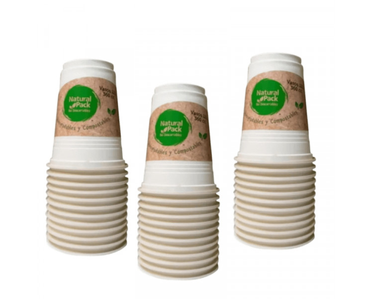 NAT PACK VASO BIO 360 CC ( PAQ. X12U.)
