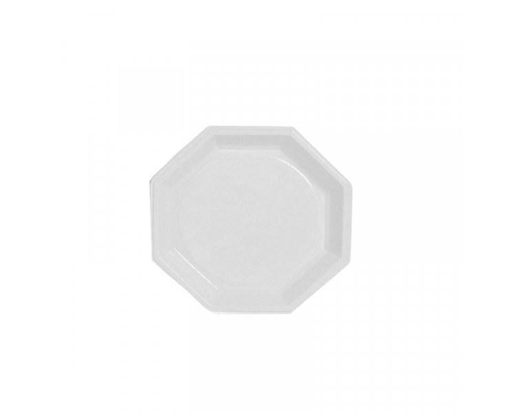 PLATO OCTOGONAL P/POSTRE 17CM.BLANCO (X1) - ART.1017