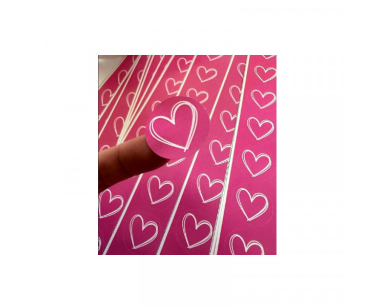 CIERRE BOLSAS AUTOADHES.37X75 CORAZON FUCSIA