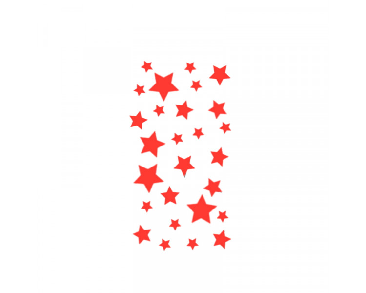 CIERRE BOLSAS AUTOADHES.37X75 ESTRELLAS ROJO Nº10