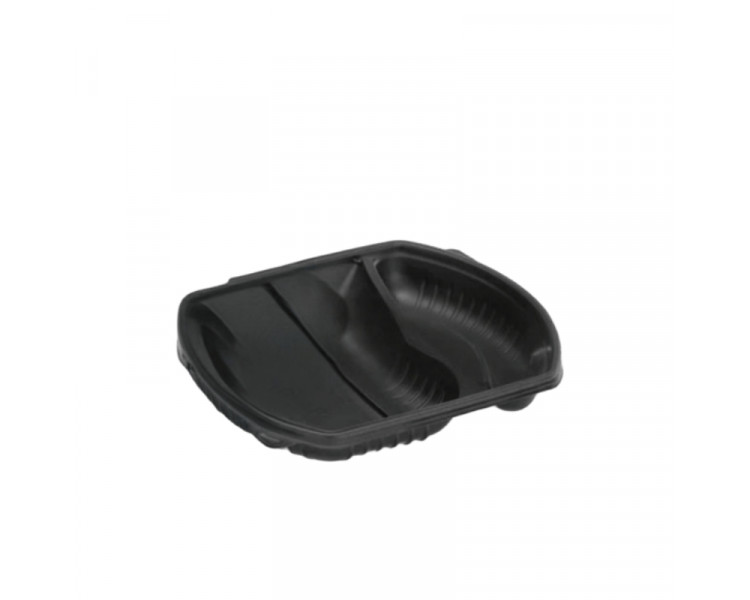 MOD. CAT-2 NEGRO BANDEJA DESCARTABLE DE PP. 2 CAVIDAD (X1)
