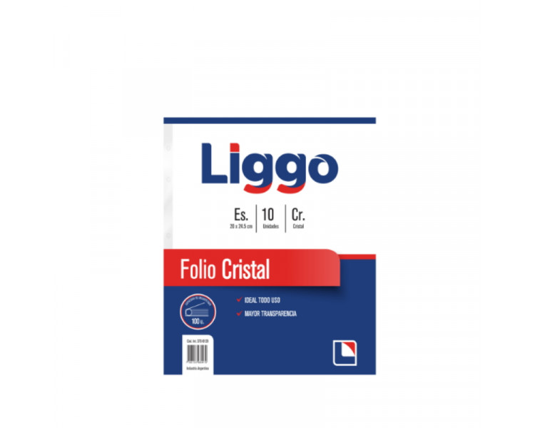 FOLIO LIGGO ESC CRISTAL X10U. - 016496