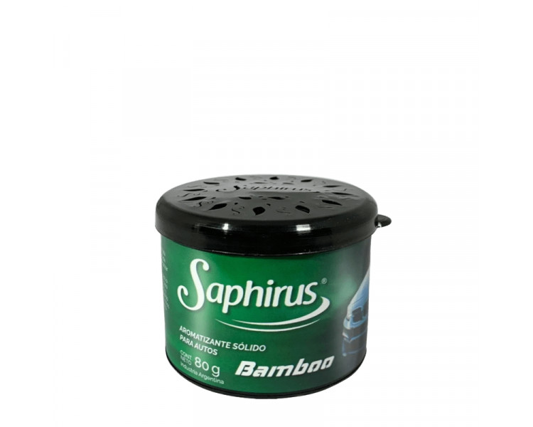 AROMATIZANTE SOLIDO LATA GEL AUTO SAPHIRUS BAMBOO 80GRS.**