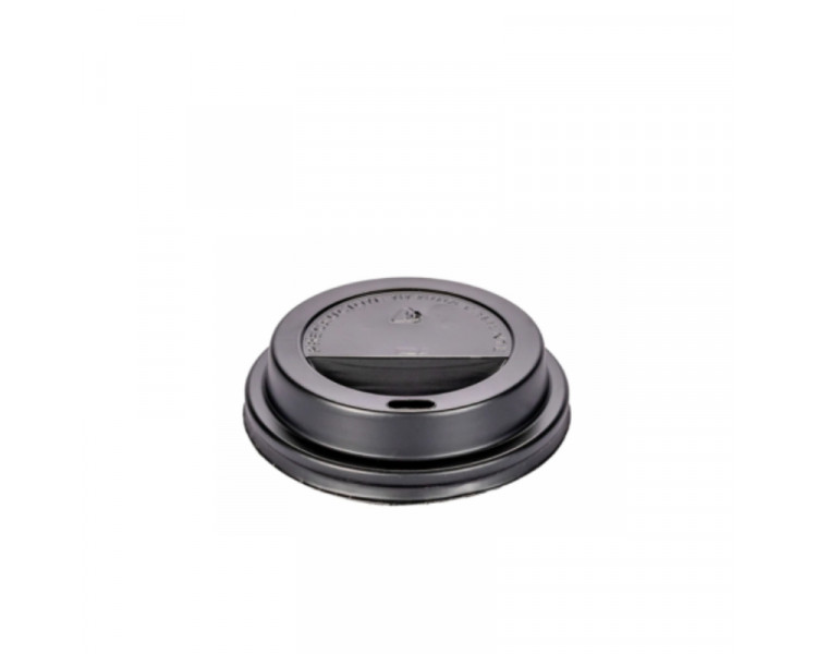 TAPA VASO POLIPAPEL CAFE 12OZ.C/PICO PS NEGRO (VASO TEMATICO/FRA)(X1)