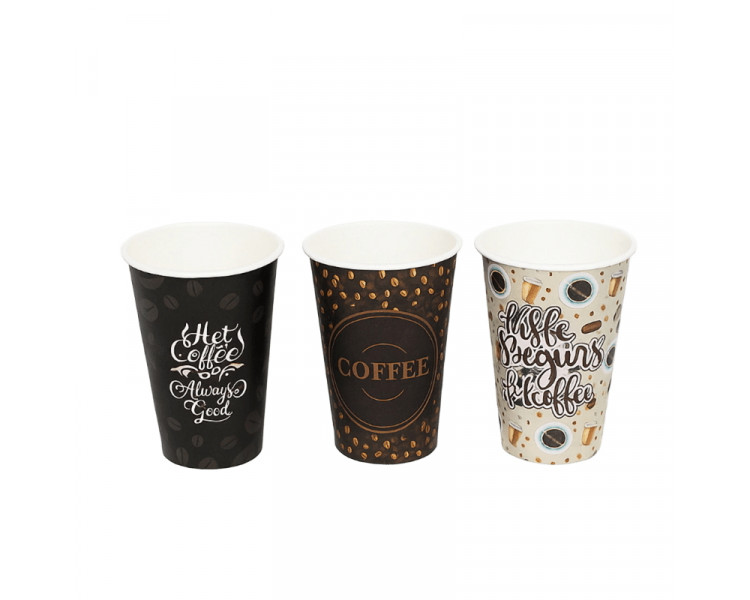 VASO POLIPAPEL TEMATICO HOT STAMPING  P/CAFE 8OZ (240 CC). (X1)