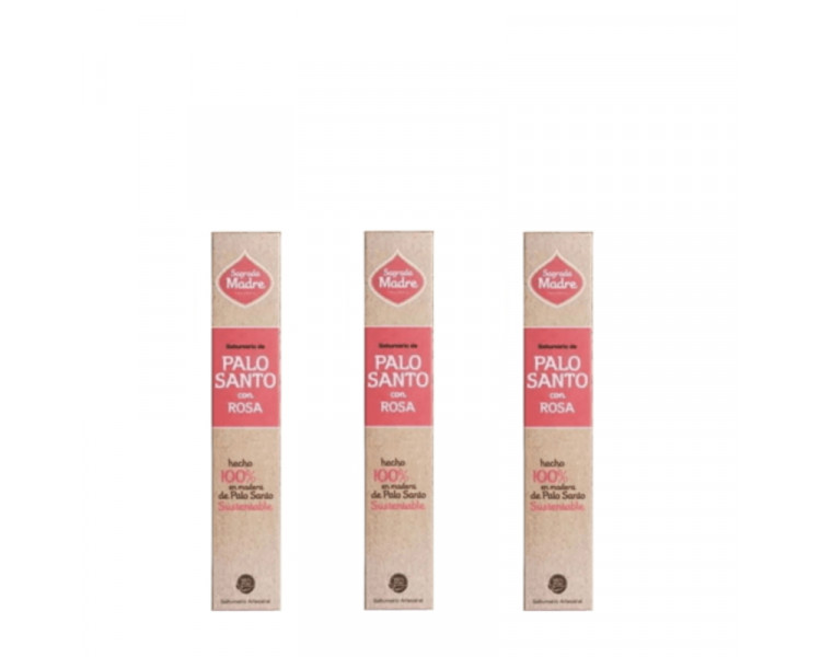 SAHUMERIOS SAGRADA MADRE ECO PALO SANTO C/ROSA X8U - 604