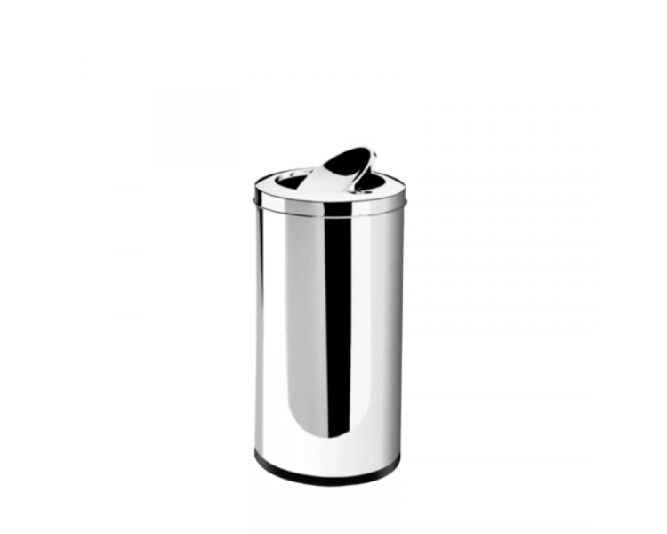 CESTO C/PEDAL ACERO INOX.30LTS. NEGRO/BRINOX