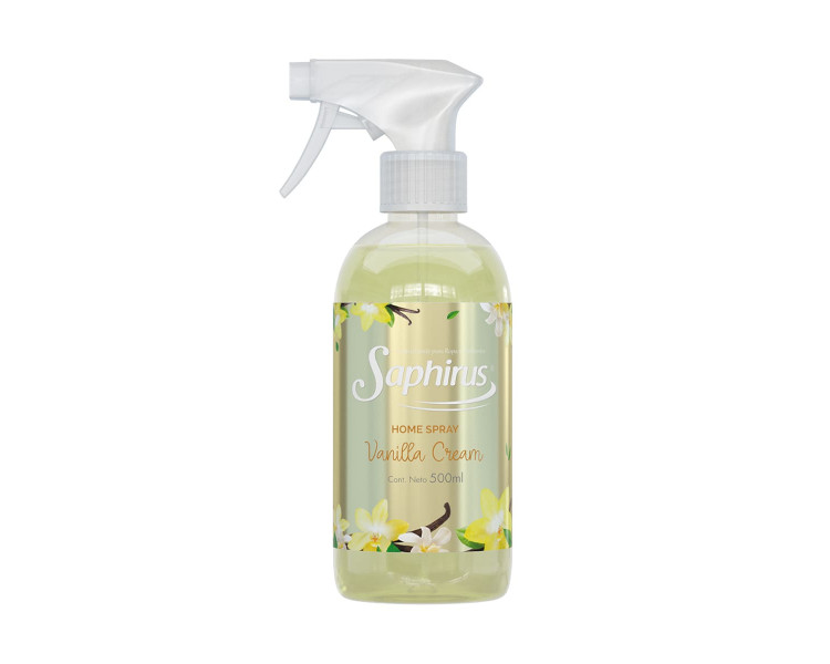 AROMATIZADOR HOME SPRAY VAINILLA CREAM SAPHIRUS X 500ML. - 677
