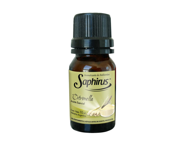 AROMATIZANTE ACEITE P/HORNILLO CITRONELLA SAPHIRUS 10ML. - 477