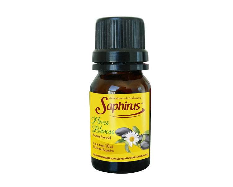 AROMATIZANTE ACEITE P/HORNILLO FLORES BLANCAS SAPHIRUS 10ML. - 477
