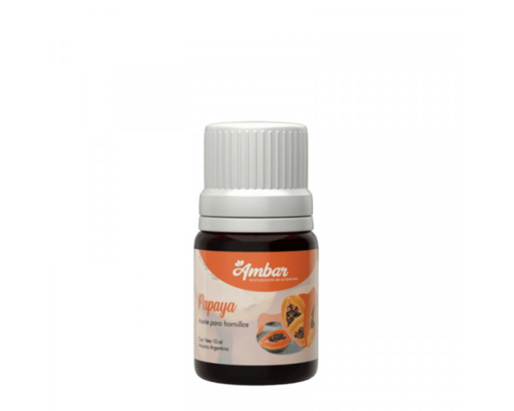 AROMATIZANTE ACEITE P/HORNILLO AMBAR PAPAYA 10ML. - 1167