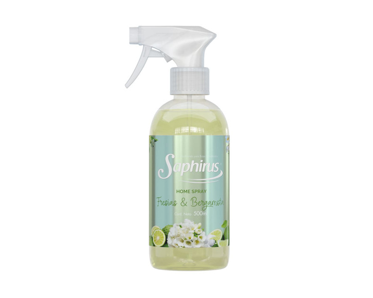 AROMATIZADOR HOME SPRAY FRESIAS & BERGAMOTA SAPHIRUS X 500ML. - 677