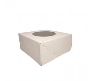 CAJA MINITORTA C/VENTANA PVC 16X16X8