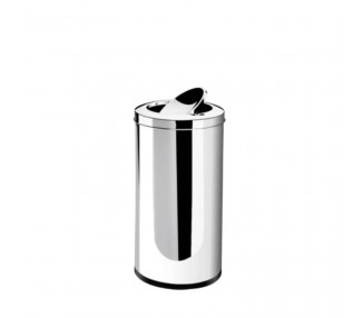 CESTO C/PEDAL ACERO INOX.30LTS. NEGRO/BRINOX