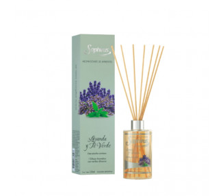 DIFUSORES AROMATICOS LAVANDA Y TE VERDE SAPHIRUS X 125ML. - 376