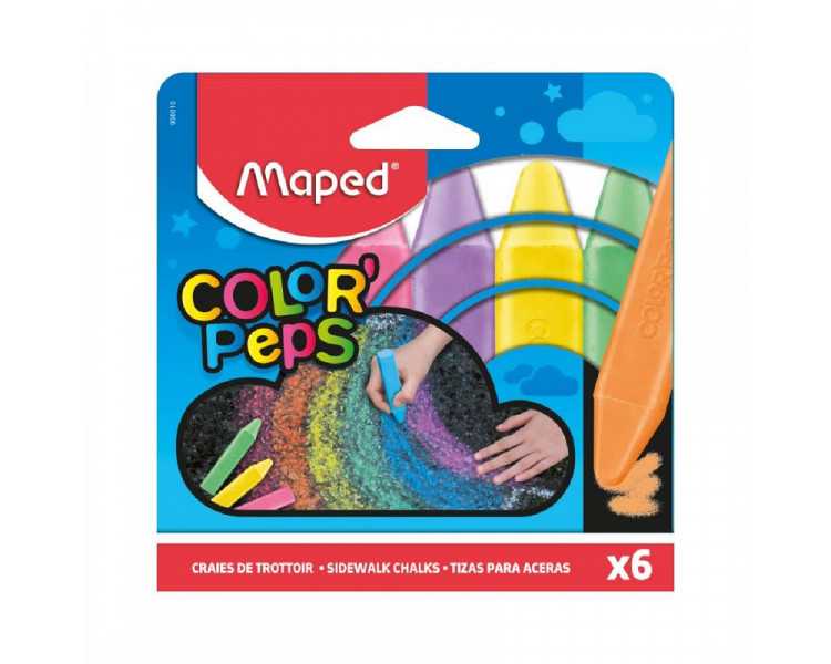 TIZA MAPED COLOR PEPS CUADRADA X6 COLORES - 0750260