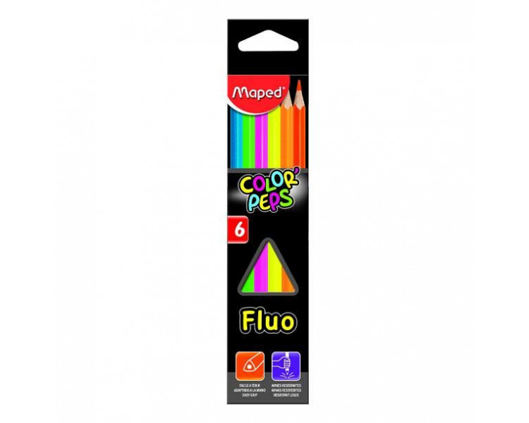 LAPICES DE COLORES MAPED COLOR PEPS FLUOR X6 - 0751906**