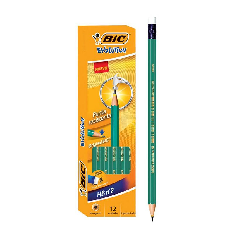 LAPIZ NEGRO BIC EVOL HB N°2 C/GOMA (XU)-0094050/000549