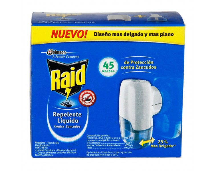 REPELENTE RAID 45 NOCHES APARATO LIQ.ELECTR X1 - 336064-958