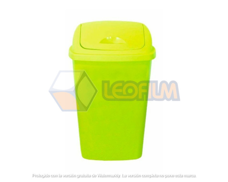 CESTO C/TAPA REBATIBLE 50LTS.VERDE - 0926