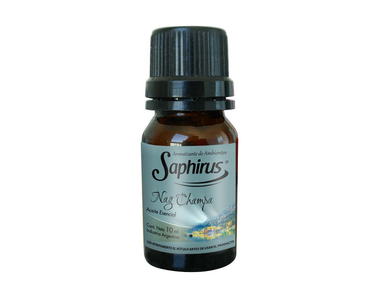 AROMATIZANTE ACEITE P/HORNILLO NAG CHAMPA SAPHIRUS 10ML. - 477